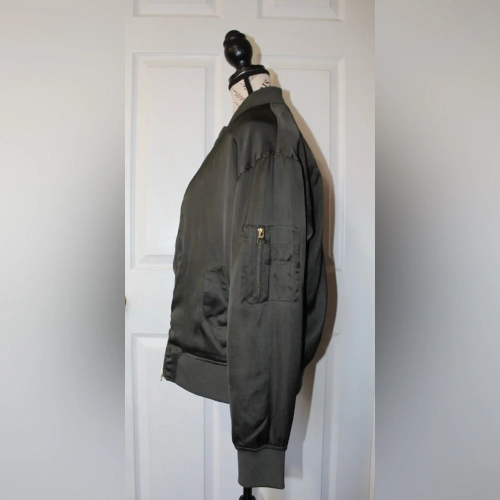 Army Green Bomber Jacket - Picture 5 of 7